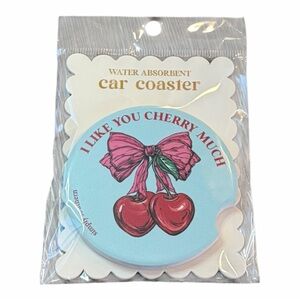 Simply Southern I Like You Cherry Much Single Car Coaster Absorbent Stone